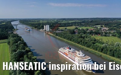 HANSEATIC inspiration bei Eisenbahnhochbrücke Hochdonn 13.08.2020
