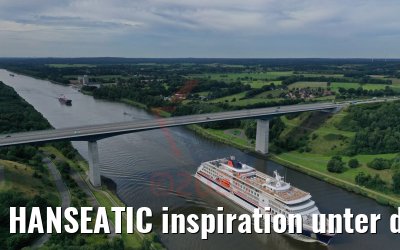 HANSEATIC inspiration unter der A23 am NOK 01.08.2020
