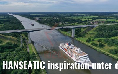 HANSEATIC inspiration unter der A23 am NOK 01.08.2020