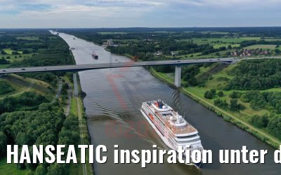 HANSEATIC inspiration unter der A23 am NOK 01.08.2020