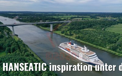 HANSEATIC inspiration unter der A23 am NOK 01.08.2020