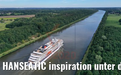 HANSEATIC inspiration unter der A23 am NOK 01.08.2020