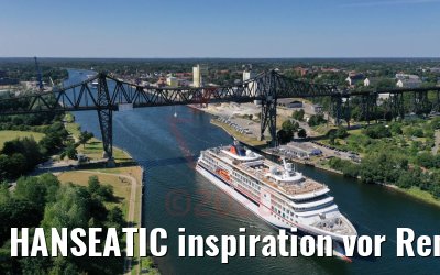 HANSEATIC inspiration vor Rendsburger Hochbrücke 13.08.2020