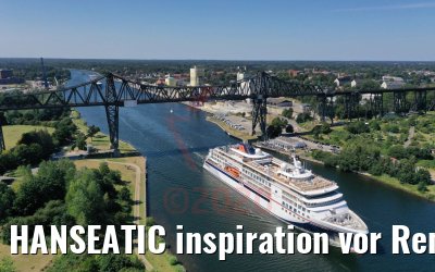 HANSEATIC inspiration vor Rendsburger Hochbrücke 13.08.2020