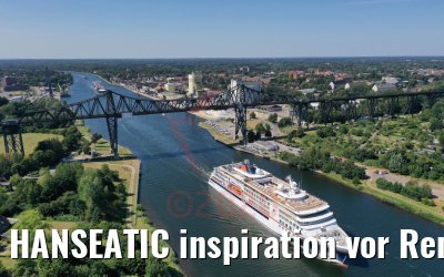 HANSEATIC inspiration vor Rendsburger Hochbrücke 13.08.2020