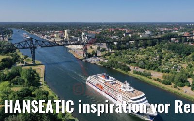 HANSEATIC inspiration vor Rendsburger Hochbrücke 13.08.2020
