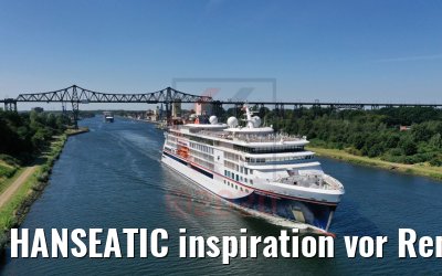 HANSEATIC inspiration vor Rendsburger Hochbrücke 13.08.2020