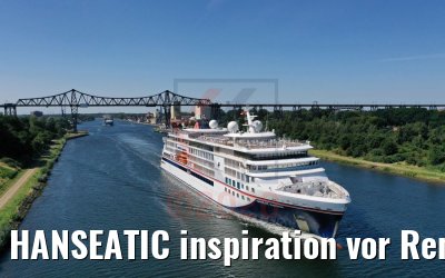 HANSEATIC inspiration vor Rendsburger Hochbrücke 13.08.2020