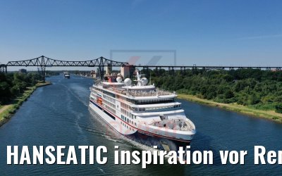 HANSEATIC inspiration vor Rendsburger Hochbrücke 13.08.2020
