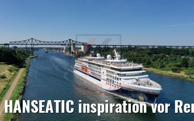 HANSEATIC inspiration vor Rendsburger Hochbrücke 13.08.2020