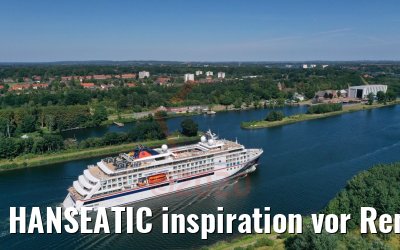 HANSEATIC inspiration vor Rendsburger Hochbrücke 13.08.2020