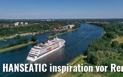 HANSEATIC inspiration vor Rendsburger Hochbrücke 13.08.2020