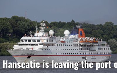 Hanseatic is leaving the port of Hamburg 22. June 2016