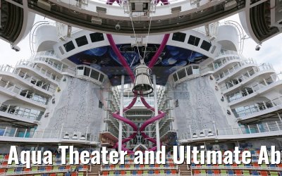 Aqua Theater and Ultimate Abyss Slide view from the stage Harmony of the Seas