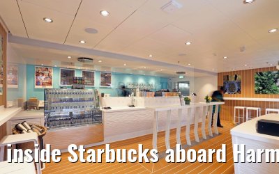 inside Starbucks aboard Harmony of the Seas