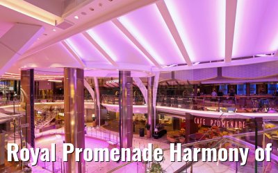 Royal Promenade Harmony of the Seas next to Rising Tide Bar