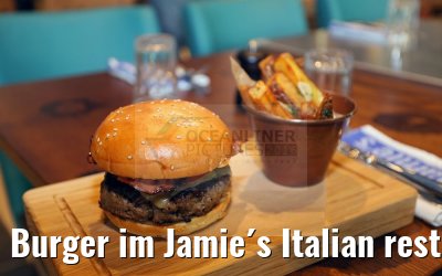 Burger im Jamie´s Italian restaurant Harmony of the Seas