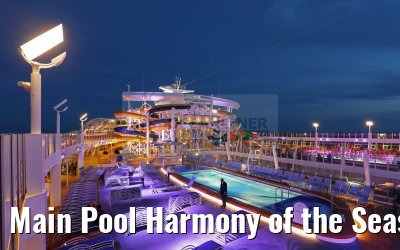 Main Pool Harmony of the Seas evening impressions