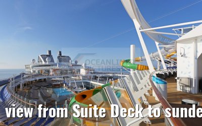 view from Suite Deck to sundeck Harmony of the Seas