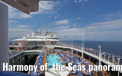 Harmony of  the Seas panoramic view from Deck 18