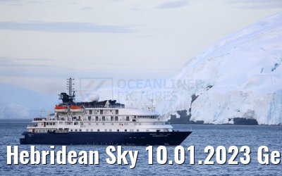 Hebridean Sky 10.01.2023 Gerlache Strait, Antarctica