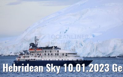 Hebridean Sky 10.01.2023 Gerlache Strait, Antarctica