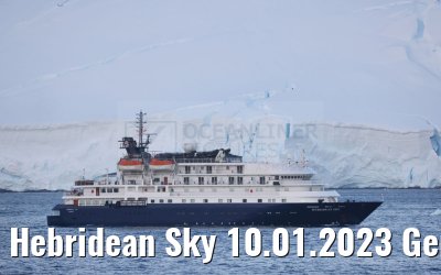 Hebridean Sky 10.01.2023 Gerlache Strait, Antarctica