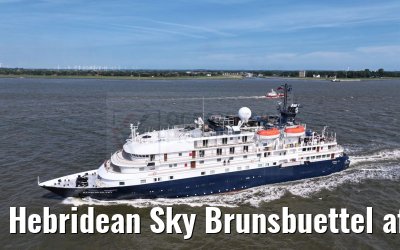 Hebridean Sky Brunsbuettel after Kiel Canal 02.09.2024