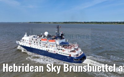 Hebridean Sky Brunsbuettel after Kiel Canal 02.09.2024