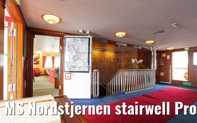 MS Nordstjernen stairwell Promenade Deck forward