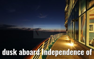 dusk aboard Independence of the Seas