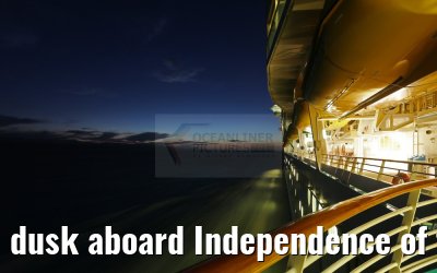 dusk aboard Independence of the Seas