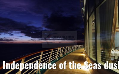 Independence of the Seas dusk