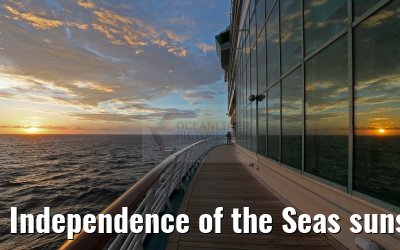 Independence of the Seas sunset from Deck 04