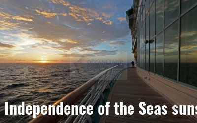Independence of the Seas sunset from Deck 04