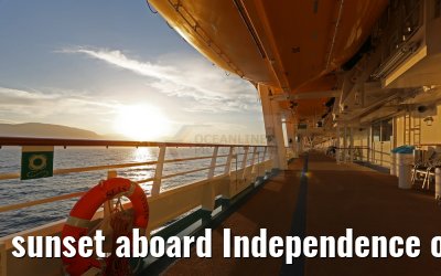 sunset aboard Independence of the Seas