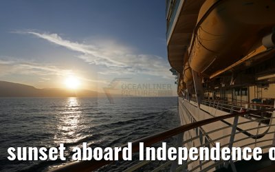 sunset aboard Independence of the Seas