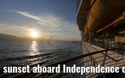 sunset aboard Independence of the Seas