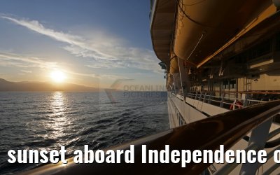 sunset aboard Independence of the Seas