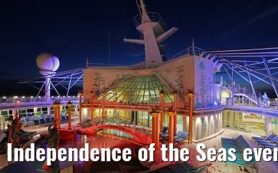Independence of the Seas evening atmosphere
