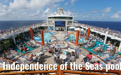 Independence of the Seas pools and sun decks