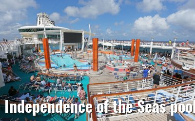 Independence of the Seas pools and sun decks