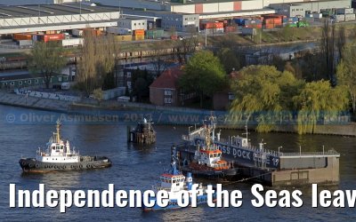 Independence of the Seas leaves the shipyard Blohm + Voss in Hamburg