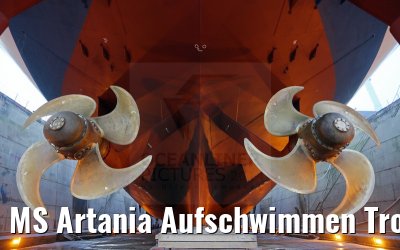 MS Artania Aufschwimmen Trockendock Lloyd Werft 06.11.2014