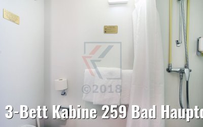 3-Bett Kabine 259 Bad Hauptdeck MS Sofia 3-Bett Kabine 259 Bad Hauptdeck MS Sofia