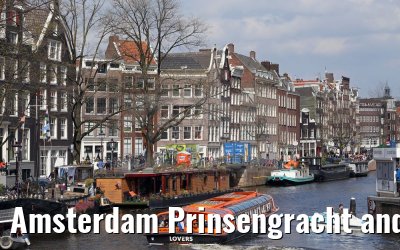 Amsterdam Prinsengracht and canal boat 03.04.2016 Amsterdam Prinsengracht and canal boat 03.04.2016