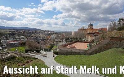 Aussicht auf Stadt Melk und Kloster 03.04.2015 Aussicht auf Stadt Melk und Kloster 03.04.2015