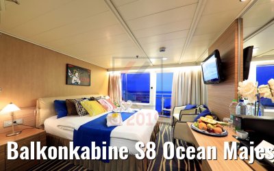 Balkonkabine S8 Ocean Majesty Gesamtansicht Champagne inside Balkonkabine S8 Ocean Majesty Gesamtansicht Champagne inside