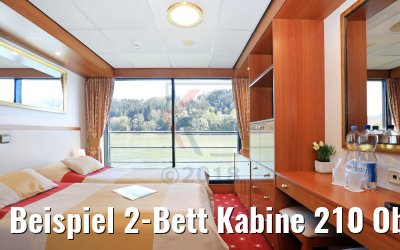 Beispiel 2-Bett Kabine 210 Oberdeck MS Elegant Lady Beispiel 2-Bett Kabine 210 Oberdeck MS Elegant Lady