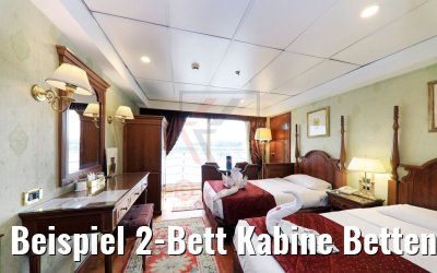 Beispiel 2-Bett Kabine Betten getrennt MS Royal Princess Beispiel 2-Bett Kabine Betten getrennt MS Royal Princess